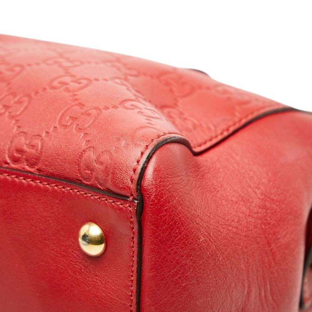 GUCCI Red Leather Tote Bag - Picture 4 of 12